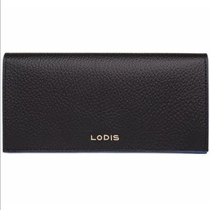 Lodis Women's Zoey Kia Wallet Black/Cobalt - NEW